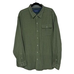 Tommy Bahama Men's Shirt, Sz XXL, Green &‎ Blue Small Checks Soft Cotton Flannel